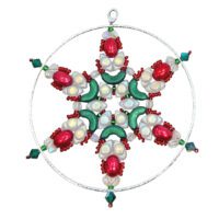 #14 Snowflake Red and Green AB