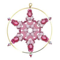 #15 Snowflake Pink and Gold