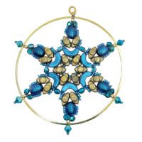 #21 Snowflake Teal and Gold
