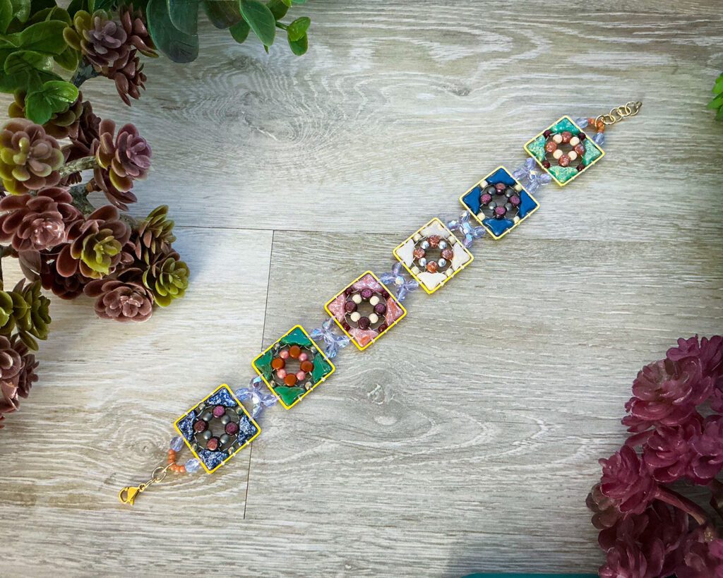 Framed Tiles Bracelet by Danielle Wickes